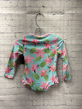 Size 12-18 Months Girl's Teal Floral Pete +  Lucy Swimsuit