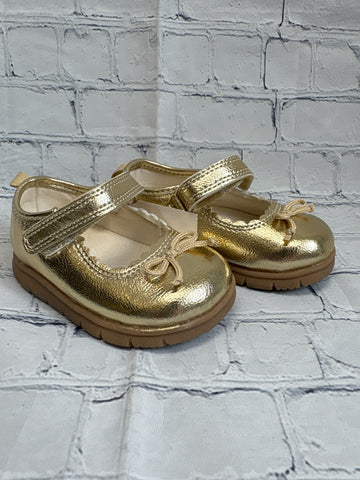 Size 4 Girl's Gold Carters Shoe
