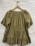 Size Large Ladies Green Blouse
