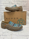 Size 10.5 Ladies Brown Print Roper Shoe