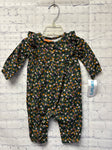Size 3 Months Girl's Green Print Carters Jumpsuit