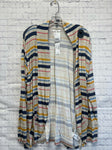 Size Medium Ladies Gray Stripe Maurices Cardigan