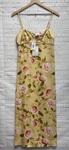 Size Small Ladies Tan Floral Tank Dress