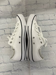 Size 6.5 Ladies White Leather Converse Tennis Shoe