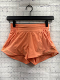 Size 2 Ladies Orange lulu lemon Workout Shorts
