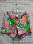 Size 6 Ladies Green Floral Lilly Pulitzer Shorts
