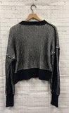 Size Medium Ladies Black Stripe New In Sweater