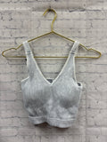 Size L/XL Ladies Light Grey Ribbed Zenana Tank Top