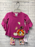 Size 3-6 months Girl's Pink Bonnie jean Pantset