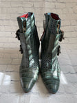 Size 7 Ladies Green snake Bootie