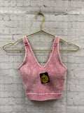 Size S/M Ladies Ash Pink Ribbed Zenana Tank Top