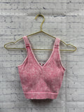 Size L/XL Ladies Ash Pink Ribbed Zenana Tank Top