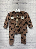 Size 18-24 Months Boy's Brown Print Little Ones Shop PJ Set
