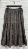 Size Large Ladies Brown Gingham Skirt