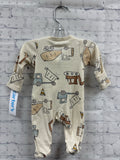 Size Premie Boy's Cream Print Carters Sleeper