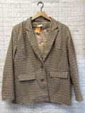 Size Medium Ladies Brown Print Roolee Blazer