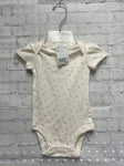 Size 3 Months Girl's White Print Carters Onsie