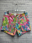 Size 6 Ladies Blue Floral Lilly Pulitzer Shorts