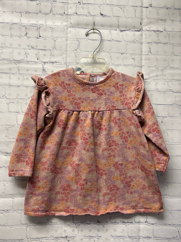 Size 12-18 Months Girl's Pink Floral Zara Dress