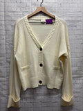 Size XL Ladies White Cardigan