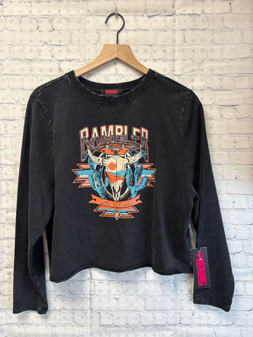 Size Medium Ladies Black ROCK & ROLL Top