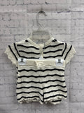 Size 3t Girl's Cream Stripe Short Set