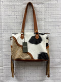 Ladies White Cow MYRA Purse