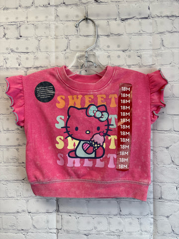 Size 18 Months Girl's Pink Print Short Set
