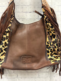 Ladies Tan Animal Print Purse