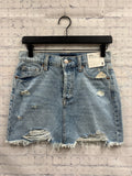 Size 2 Ladies Denim DISTRESSED Aeropostale Skirt