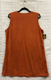 Size XL Ladies Orange Embroidered Tank Dress