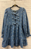 Size Medium Ladies Denim Print New In Dress