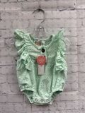 Size 0-3 Months Girl's Light Green Bailey's Blossoms Onesie