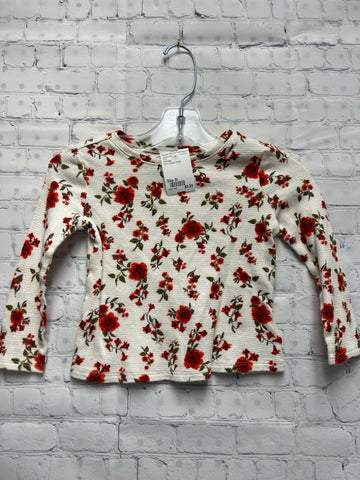 Size 3t Girl's White Floral Old Navy Top