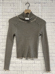 Size Small Ladies Black Stripe Universal Thread Top