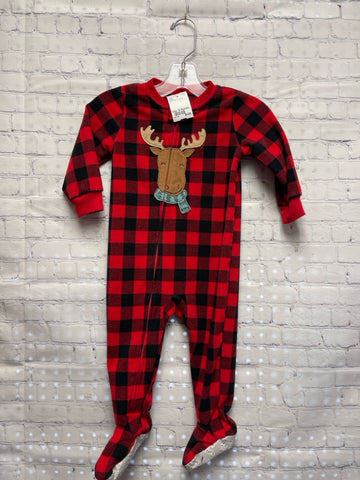 Size 18 Months Boy's Red Checked Carters Sleeper