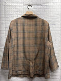 Size XL Ladies Brown Plaid Old Navy Blazer