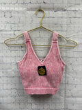 Size L/XL Ladies Ash Pink Ribbed Zenana Tank Top