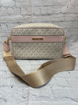 Ladies White Print Michael Kors Purse
