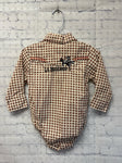 Size 18 Months Boy's Cream Print Cowboy Hardware Onesie