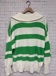 Size Small Ladies White Stripe Aerie Pullover