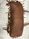 Ladies Tan Animal Print Purse