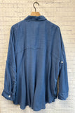 Size Large Ladies Blue American Eagle Blouse