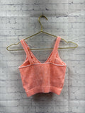 Size L/XL Ladies Coral Ribbed Zenana Tank Top