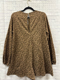Size Ladies Brown Leopard New In Romper