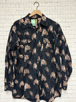 Size Large Men's Navy Print Shirt