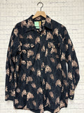 Size Large Men's Navy Print Shirt