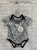 Size 3-6 months Girl's White Zebra Onesie