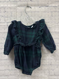 Size 6-12 months Girl's Navy Plaid Old Navy Onesie