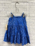 Size 6-9 Months Girl's Blue Print Wrangler Dress Set